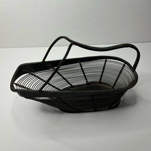 Black Wire Wine Basket Server